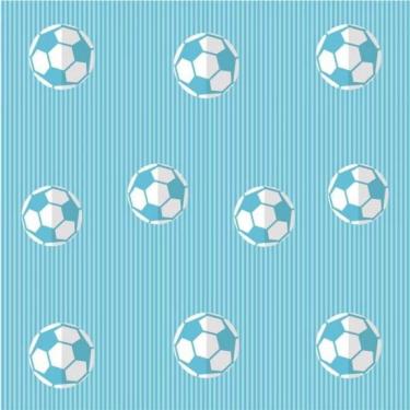 Imagem de Papel De Parede Infantil Futebol Azul