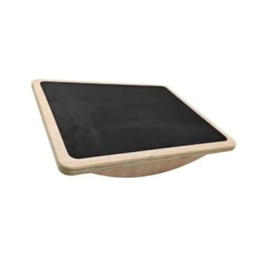 Imagem de oshhni Prancha de equilíbrio de madeira para treinamento de estabilidade, ideal para usar embaixo da mesa, perfeita para exercícios em pé e alongamento da, Style a