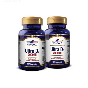 Imagem de Vitamina Ultra D3 2000UI Vitgold Kit 2x 100 cápsulas-Unissex