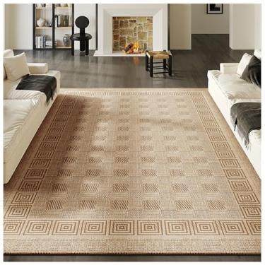 Imagem de SPXMQSS Tapete de sala de estar, tapete lavável de pilha baixa para quarto, antiderrapante resistente à sujeira para sala de estar, quarto, sala de jantar, escritório, estudo C 200 x 250 cm