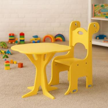 Imagem de Mesa Infantil com Cadeira Fany para Criança Atividade Escola Creche MD