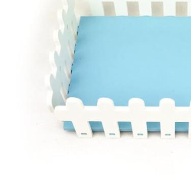 Imagem de Generic Plataforma Deslizante de Casa de Hamster Em PVC Estável, Plataforma de Cerca de Hamster Fácil de Instalar para, Adequada para Anões, Ursos Dourados e Planadores de Açúcar (Fundo azul)