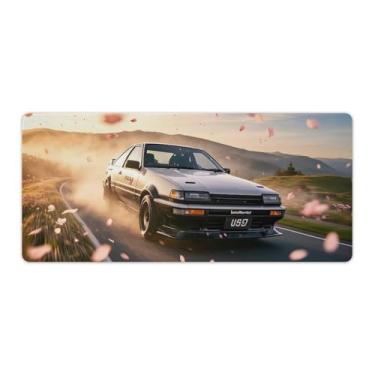 Imagem de HouLaiZhe JDM Car AE86 Sakura Car Cool Gaming Mouse Pads JDM Car Desk Pads Grandes Mousepads para Desktop Keyboard Computer Mat40x90cm