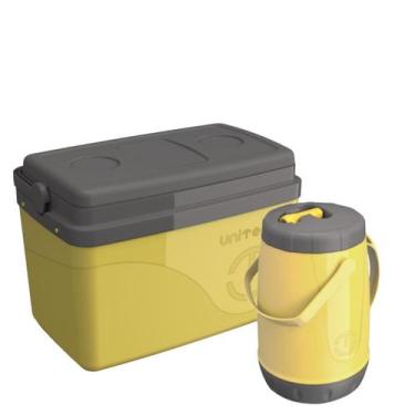 Imagem de Jogo Térmica Cooler 15l + Jarra Térmica Pavia 2,5l Unitermi, Amarela