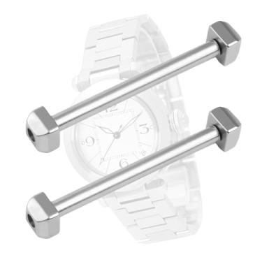 Imagem de hengfento2 Conjunto de pinos de substituição para relógio Cartier Pasha de aço inoxidável, Prata, 18/20mm