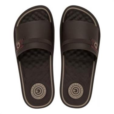 Imagem de Chinelo Cartago Masculino Arizona Slide Palmilha Massageadora - Marrom (BR, Adulto, Faixa Numérico, 37, 38)