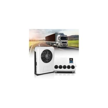 Imagem de Ar condicionado de 12 V 10000 BTU, ar condicionado split de 12 V para caminhão, semi-caminhão, APU 12 volts CC, resfriamento rápido para Big Rig Sleeper, semi caminhões, caminhões, trailers, vans