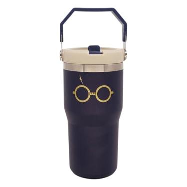 Imagem de Zonacriativa - Copo Tumbler Hanger Harry Potter (650ml) | Aço inoxidável parede dupla, alça para carregar e canudo | Ideal para bruxos e estudos em Hogwarts