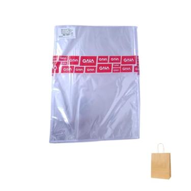 Imagem de Kit Saco De Presente Transparente 900 Incolor 25x35cm (50 unidades) + Sacola Para Presente Kraft P 21,5x15x8cm (250 unidades)