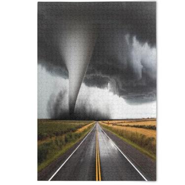 Imagem de Quebra-cabeça de 500 peças para adultos, arte com estampa de animais, estampa de clima preto, jogo de quebra-cabeças difíceis, 500 peças, 52 x 37,8 cm