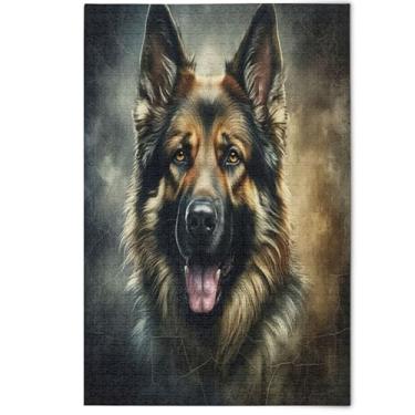 Imagem de Quebra-cabeça Jigsaw 1000 peças para adultos legal cachorro lobo arte divertido elefantes brancos presentes divertidos para a família quebra-cabeças bonito animal flor arte, 1000 peças, 75 cm x 50 cm