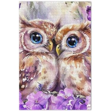 Imagem de Corujas Pintura Floral Bonito Quebra-cabeça 1000 Peças para Adultos Quebra-cabeça Brinquedo Arte Divertido Amigos Família Jogo Presentes, 75 x 40 centímetros