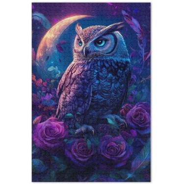 Imagem de Unicórnios roxos, cenário fantástico, quebra-cabeças para adultos, 1000 peças, pintura de arte animal, presentes masculinos personalizados, presentes exclusivos de tecnologia de jogos, 75 x 40 cm