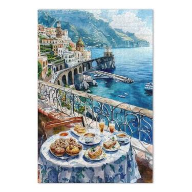 Imagem de Quebra-cabeças Coast Beautiful View para adultos, 1000 peças, com letras na parte de trás