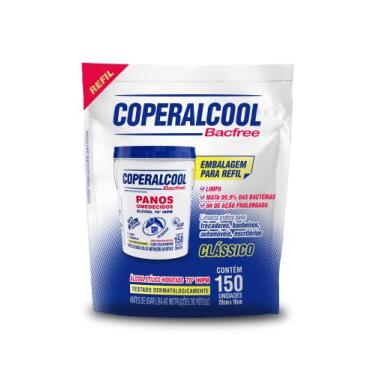 Imagem de Coperalcool Bacfree Panos Umedecidos 70°INPM 150un Refil Clássico