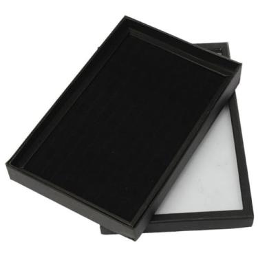 Imagem de Bandeja organizadora de joias de veludo para suporte de anel de armazenamento