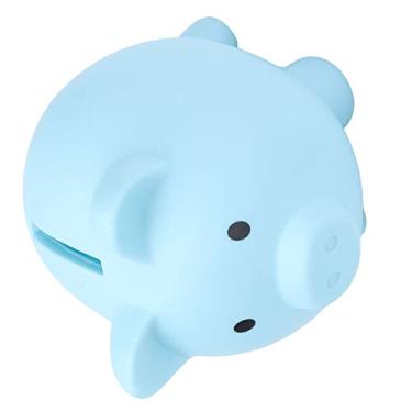 Imagem de Generic Meninas Cofrinho Não Tóxico Grande Cofrinho Criança Entrada Moeda Banco para Aniversário Natal Presentes do Chuveiro do bebê (Azul)