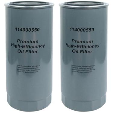 Imagem de 2 peças 114000555 6,6 Duramax filtro de óleo (5 mícrons) compatível com Chevy Silverado/GMC Sierra 2500 HD 3500 HD 2001-2019 motor (atualização de PF2232)