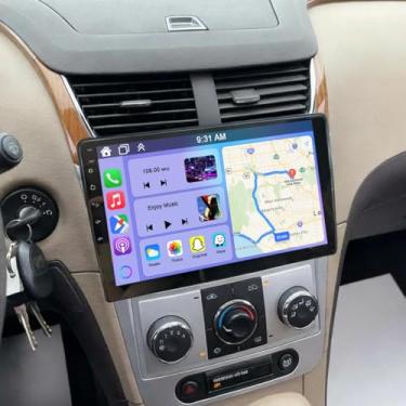 Imagem de Rádio veicular Android 14 para Chevrolet Malibu 2008-2012 com CarPlay sem fio e Android Auto, tela sensível ao toque de 10,1 polegadas, unidade de cabeça estéreo para carro com GPS, Bluetooth, WiFi