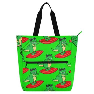 Imagem de GAIGEO Bolsa de trabalho feminina para prancha de surfe vermelha Rex com zíper e compartimentos