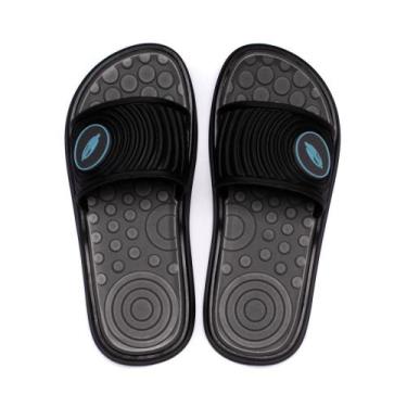 Imagem de Chinelo Slide Infantil Mormaii Quiver Pro Preto/azul, Preto, Azul, 30