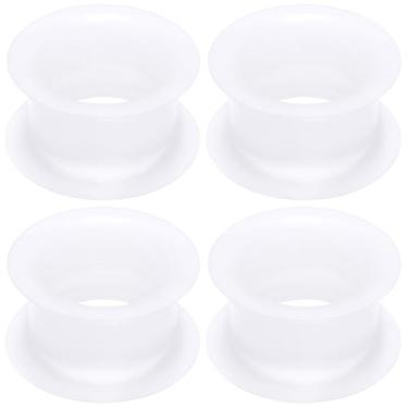Imagem de Gadeaila Kit de alargadores de orelha de silicone sólido de plástico espesso transparente - Conjunto de alargador de orelha preto de 50 mm para mulheres e homens, 6mm, Plástico Borracha Silicone, Não