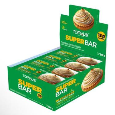 Imagem de Barra de proteína super bar torta de limão 45g topway caixa com 12 uni