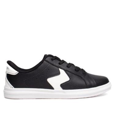 Imagem de Tênis Feminino Mississipi Napa Preto/Branco, Preto, Branco, 35