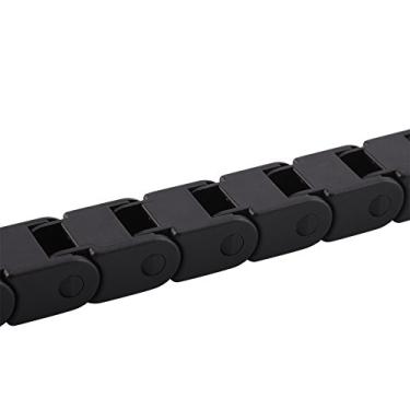 Imagem de Generic Corrente de Arrasto de Cabo de Nylon Preto 1000mm/40" Transportador de Fio Silencioso para Impressora 3D/máquina Roteadora CNC, Resistência a Altas Temperaturas, Resistência a