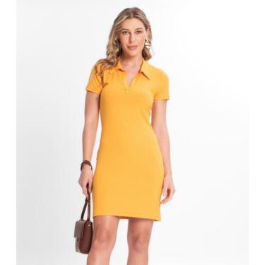Imagem de Vestido De Ribana Canelado Feminino Endless Amarelo, M, Amarelo