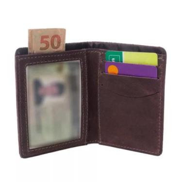 Imagem de Carteira Masculina Casual Slim em Couro para CNH e Cartões - Bertoni, 