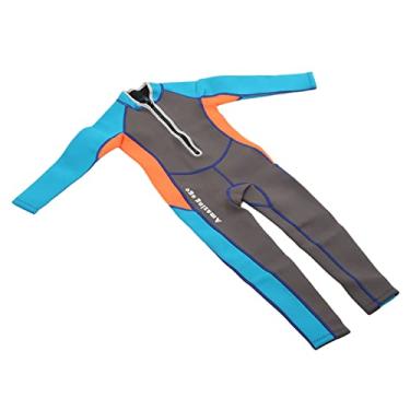 Imagem de SPYMINNPOO Roupa de Mergulho Infantil de Neoprene, Roupa de Mergulho Com Proteção Solar Quente para Meninos e Meninas de 2,5 Mm de Manga Comprida para 6 a 7 Anos de Idade (Tamanho 10)