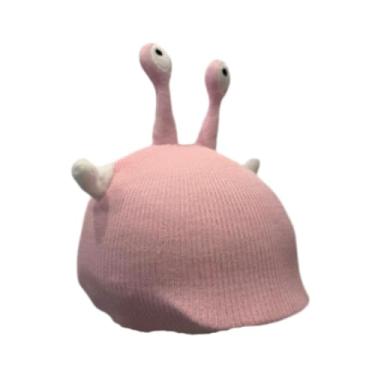 Imagem de Aymzbd Capa para Capacete de Esqui, Acessório para Capacete, Quente, Macia, Bonita, Criativa, Gorro de Tricô Protetor, Decoração, Gorro de Inverno para Esqui, Rosa