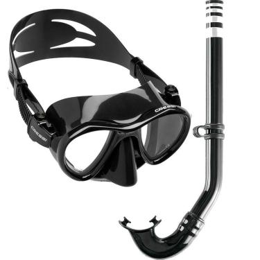 Imagem de Kit de Mergulho Máscara+Respirador Cressi Metis Black + Gringo-Unissex