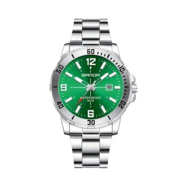 Imagem de Relógio De Quartzo Masculino À Prova d'Água Com Grande Mostrador, Cale