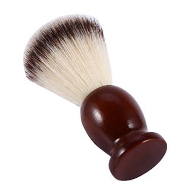 Imagem de Naroote Escova de Barbear Masculina Com Cabo de Madeira de Nylon, Escova de Barbear para Limpeza Facial, Ferramenta de Barbeiro para Uso Profissional Em Salão de Beleza