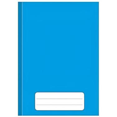 Imagem de Kit 5 Cadernos Brochura Grande Escolar Capa Dura 96 Folhas Cor:Azul - 