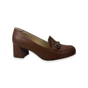 Imagem de Sapato Feminino Salto Bloco Modare 7373.118 Marrom-Feminino