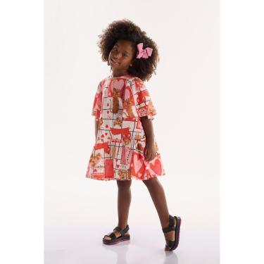 Imagem de Vestido Infantil em Viscolinho Gatinhos Três e Já-Feminino