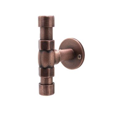 Imagem de Acessório Banheiro Lavatório Industrial Rustico Cabide Porta Toalha De Rosto Rosé Cobre Velho Luxo