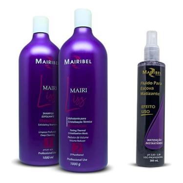 Imagem de Kit Alisante Mairi Liss Matizadora Mairibel + Spray Fluído Para Escova