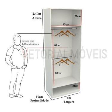 Imagem de Armário Cabideiro Marina M19 100% Mdf Closet Lojas Expositor - VETORIA