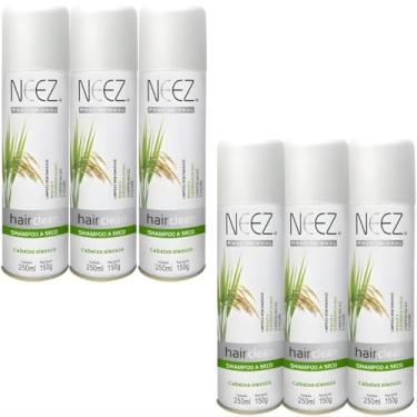 Imagem de Kit 6X Shampoo A Seco Para Cabelos Oleosos Neez Profissional Maciez Limpeza Revitalizante 250ml