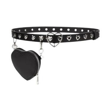 Imagem de Cinto Feminino Mini Em Forma De Coração Com Bolsa De Cintura Pequena D