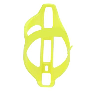 Imagem de Gaiola para garrafa de água de bicicleta, preta, alta elasticidade, resina tpr, suporte para chaleira para bicicletas de montanha, bicicletas de estrada (Amarela)