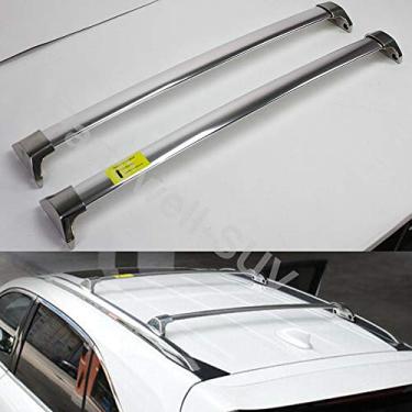 Imagem de YiXi-Partswell 2 peças de rack de teto barras transversais bagageiro de aço inoxidável adequado para Honda Pilot 2016-2021 - prata