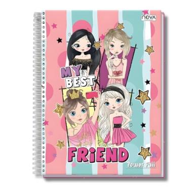 Imagem de Caderno Universitário 240 Folhas Espiral Capa Dura 16 Matérias (meninas/girl) – Espiral – Linha Escolar – Anotações, Escola, Faculdade e Escritório (Linha Premium). (7, 240 FOLHAS)