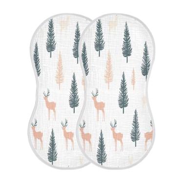 Imagem de STAYTOP 2 peças de panos de arroto de árvore de Natal para bebês - panos para arrotar para bebês meninos meninas e toalha de recém-nascido, panos grandes absorventes para arrotar