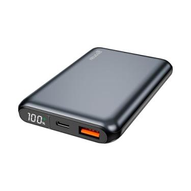 Imagem de Geonav Power Bank, Carregador Portátil Universal 10.000mAh, USB-A (até 18W) + USB-C (até 20W), Compacto, Carregamento Rápido, Pass Through, Led Indicador de Bateria, PB10K20WSG, Cinza espacial