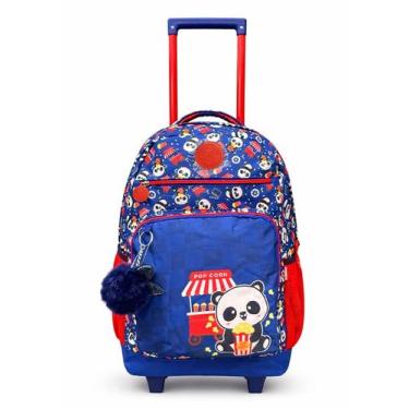 Imagem de Mochila Rodas Escolar Luxo Panda Pipoca Oficial 13780 - Xeryus
